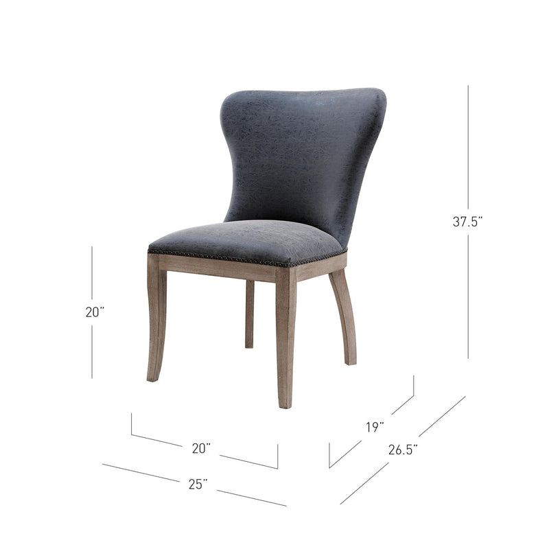 Dorsey PU Dining Side Chair Drift Wood Legs - What A Room