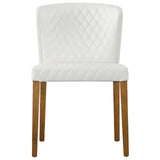 Albie KD Diamond Stitching PU Dining Side Chair - What A Room