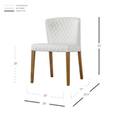 Albie KD Diamond Stitching PU Dining Side Chair - What A Room