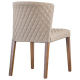 Albie KD Diamond Stitching PU Dining Side Chair - What A Room