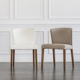 Albie KD Diamond Stitching PU Dining Side Chair - What A Room