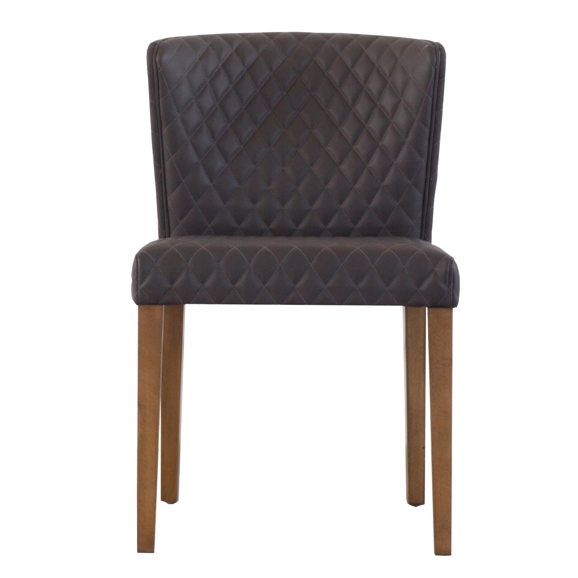 Albie KD Diamond Stitching PU Dining Side Chair - What A Room