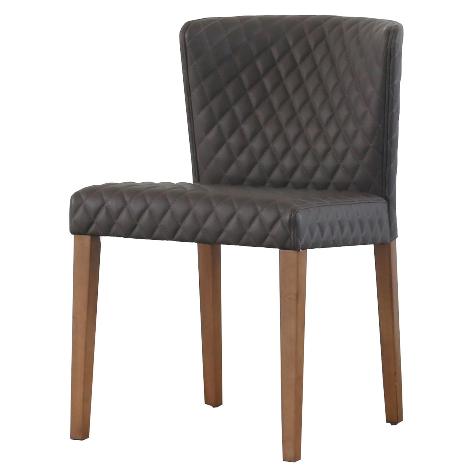 Albie KD Diamond Stitching PU Dining Side Chair - What A Room
