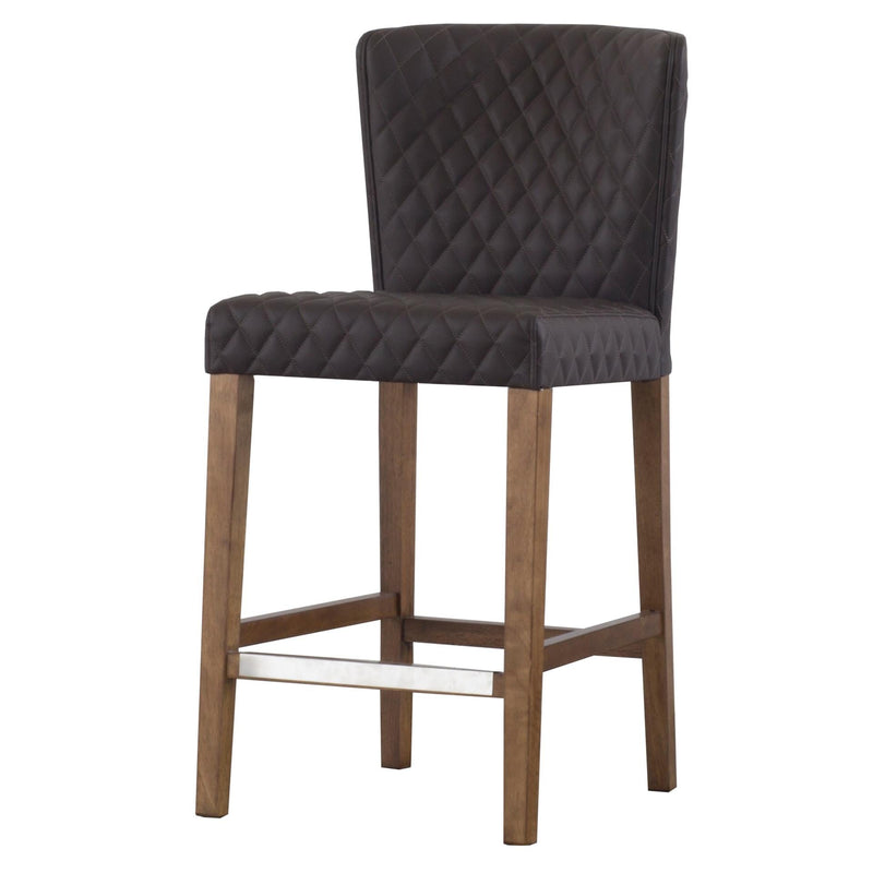 Albie KD Diamond Stitching PU Counter Stool - What A Room