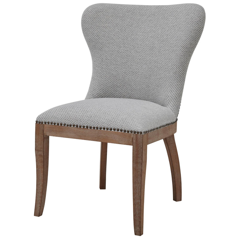 Dorsey Fabric Dining Side Chair Drift Wood Legs - What A Room