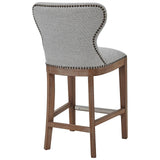 Dorsey Fabric Counter Stool Drift Wood Legs - What A Room