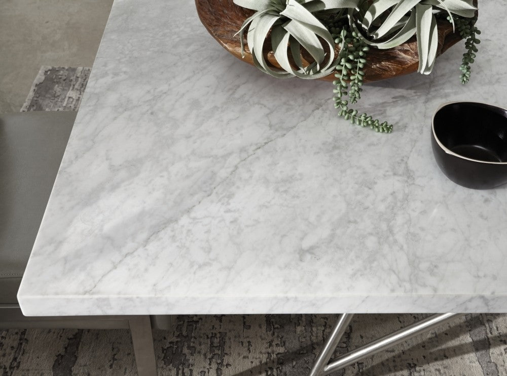 Coral Marble Rectangular Dining Table - What A Room