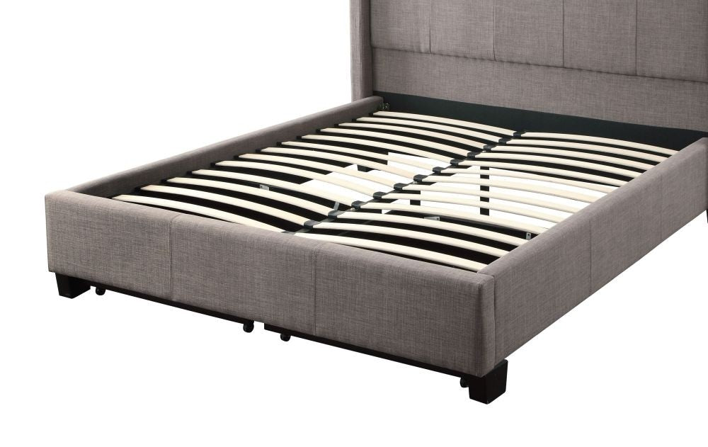 Adona Upholstered Storage Bed in Dolphin Linen - What A Room