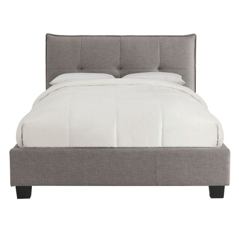 Adona Upholstered Platform Bed in Dolphin Linen - What A Room