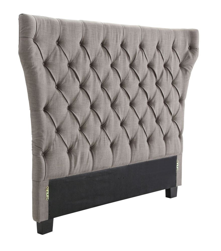 Melina Upholstered Headboard in Dolphin Linen - What A Room