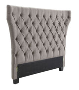 Melina Upholstered Headboard in Dolphin Linen - What A Room