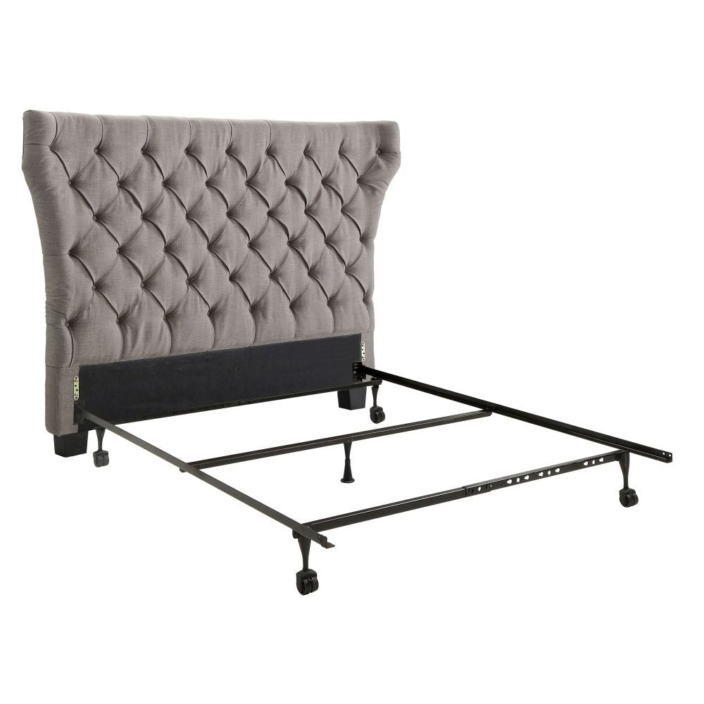 Melina Upholstered Headboard in Dolphin Linen - What A Room