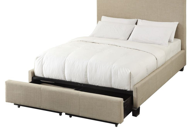 Saint Pierre Linen Platform Storage Bed - What A Room