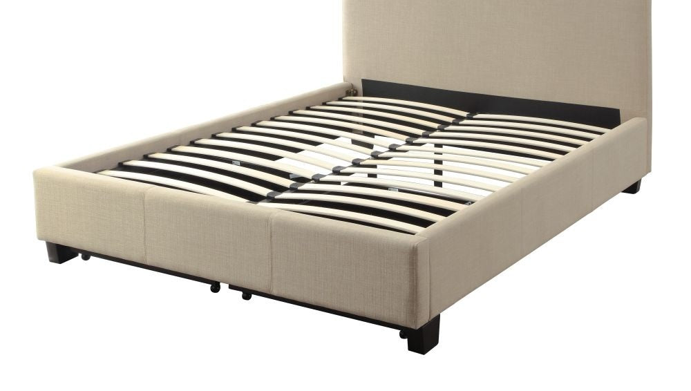 Saint Pierre Linen Platform Storage Bed - What A Room