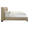 Levi Tufted Platform Bed in Toast Linen - What A Room