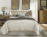 Levi Tufted Headboard in Toast Linen - What A Room