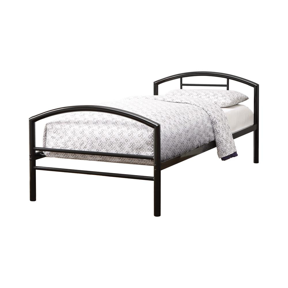 Baines Metal Bed with Arched Headboard Black - What A Room
