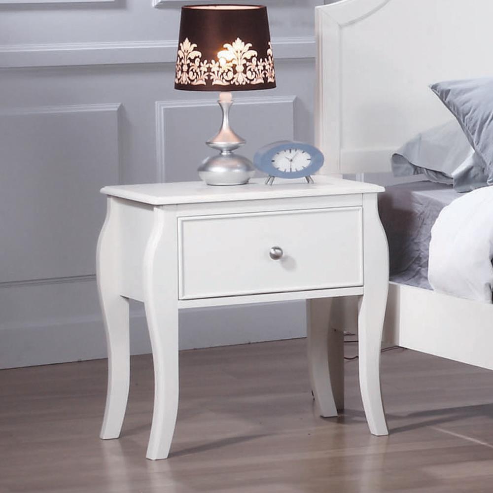 Dominique 1-drawer Nightstand White - What A Room