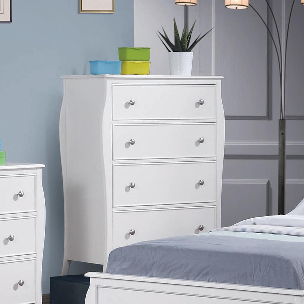 Dominique 4-drawer Chest White - What A Room