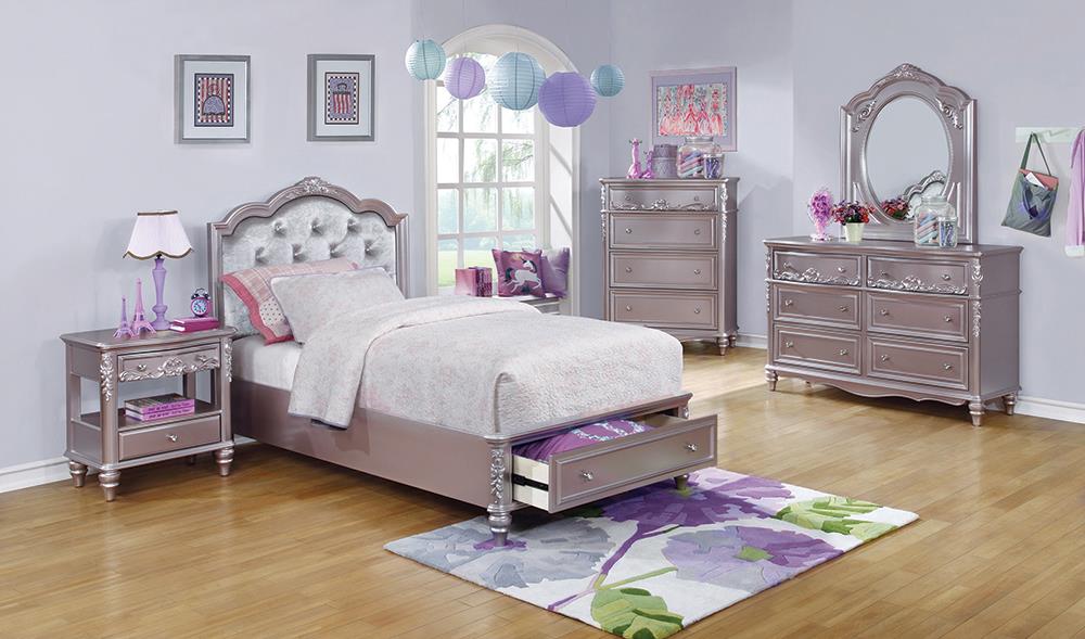 Caroline Storage Bedroom Set Metallic Lilac - What A Room