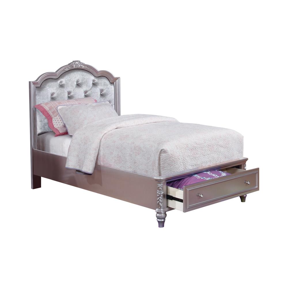Caroline Storage Bed Metallic Lilac and Grey - What A Room