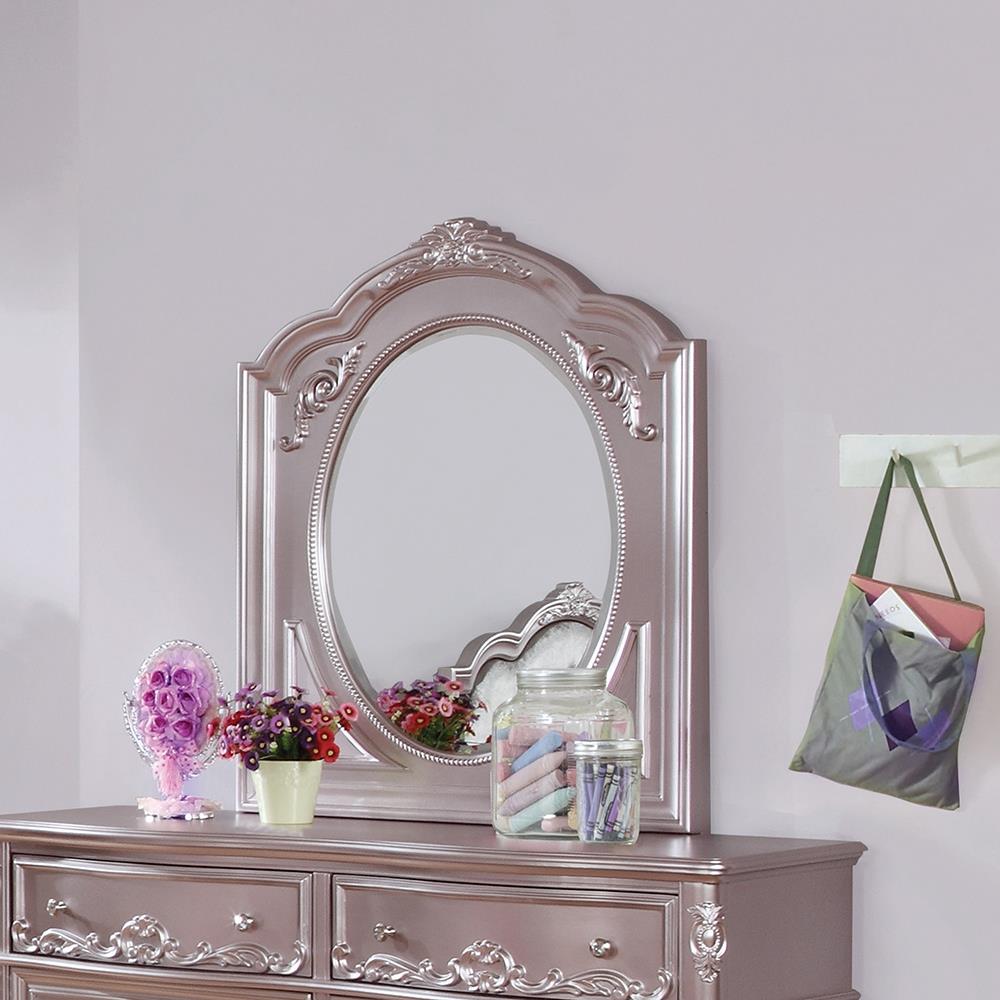 Caroline Framed Mirror Metallic Lilac - What A Room