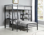 Hadley Workstation Loft Bed Gunmetal - What A Room