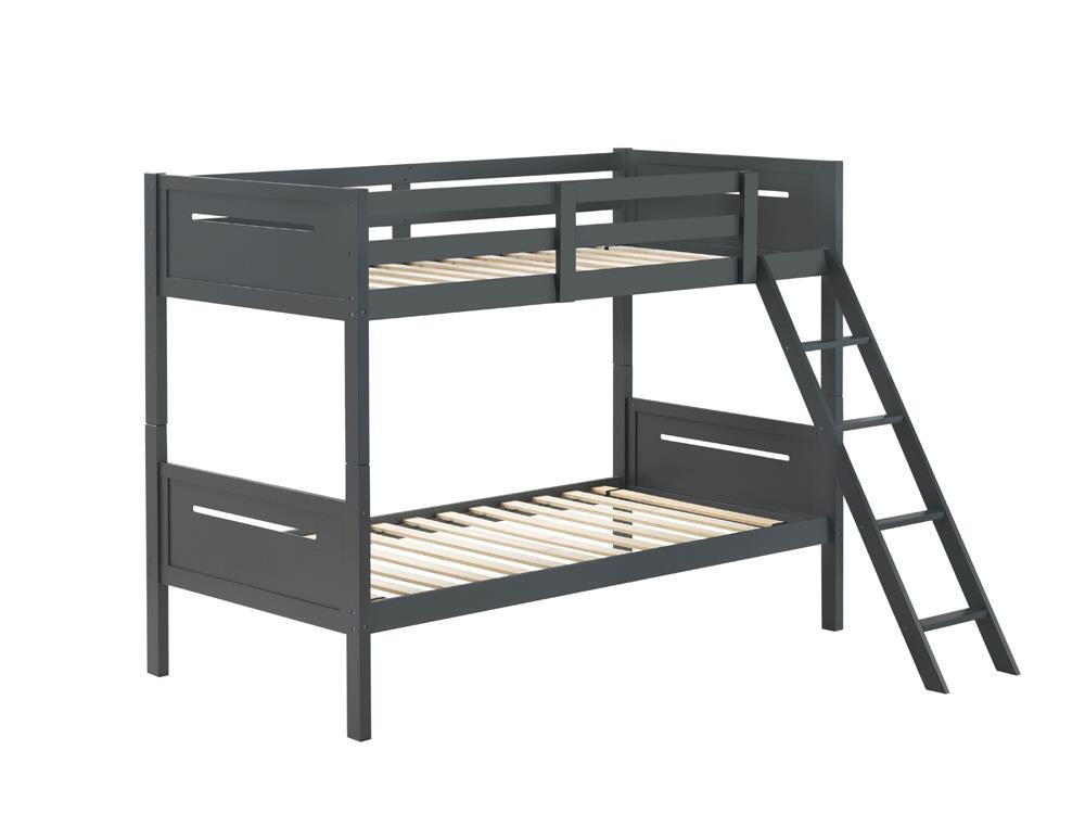 Littleton Twin/Twin Bunk Bed Grey - What A Room