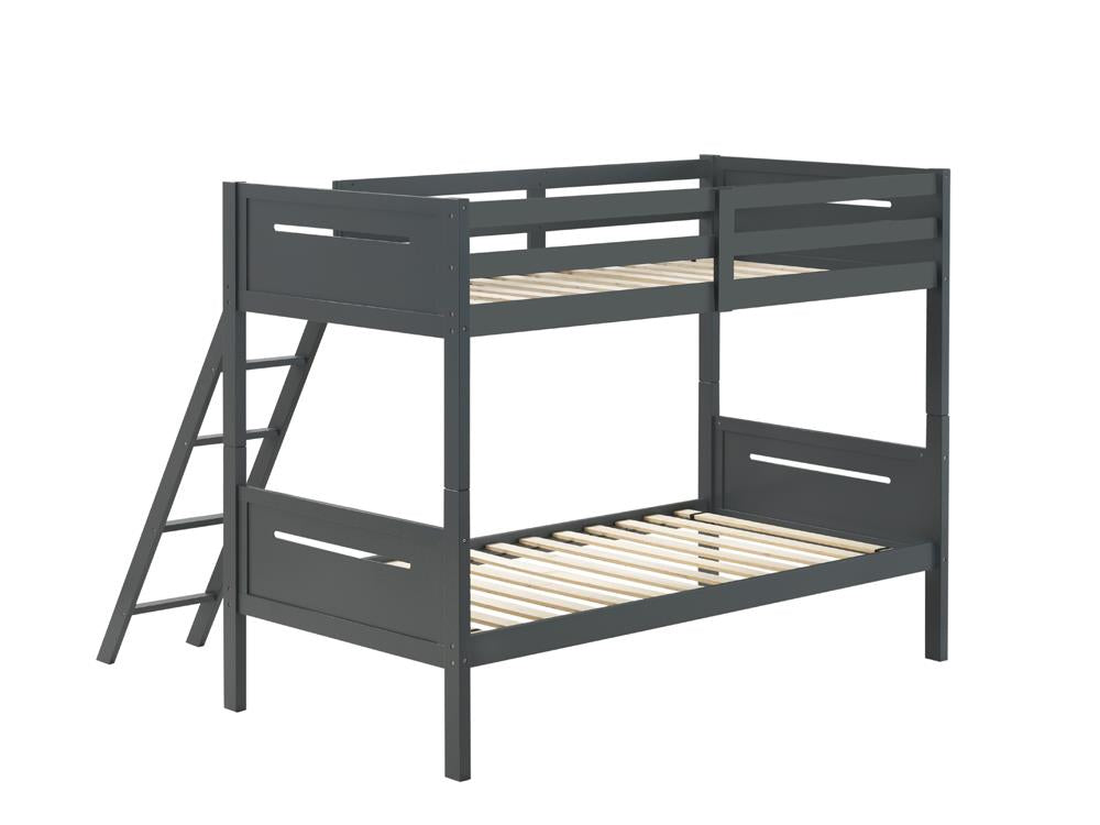 Littleton Twin/Twin Bunk Bed Grey - What A Room