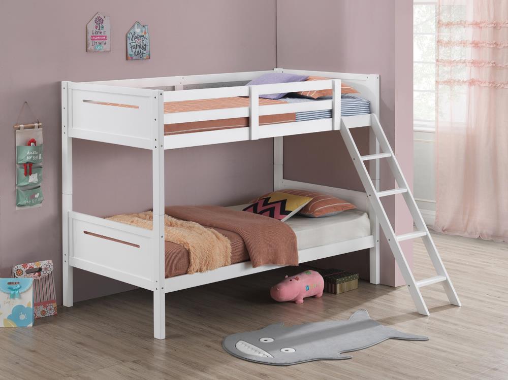 Littleton Twin/Twin Bunk Bed White - What A Room