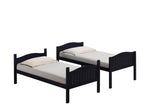 Littleton Twin/Twin Bunk Bed with Ladder Black - What A Room