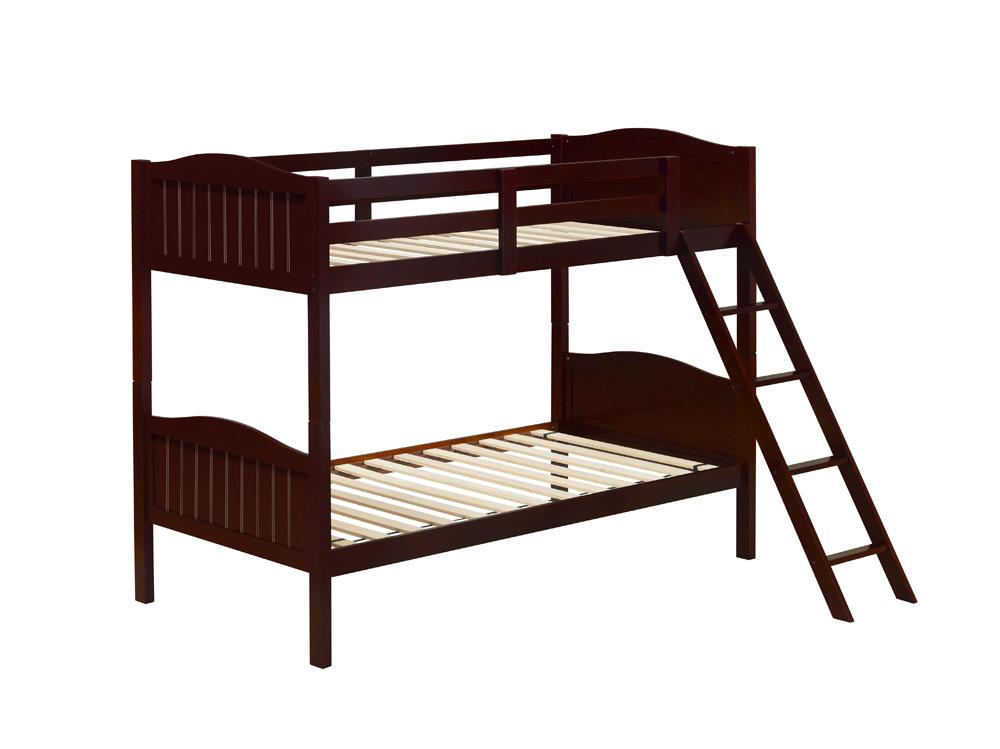 Littleton Twin/Twin Bunk Bed with Ladder Espresso - What A Room