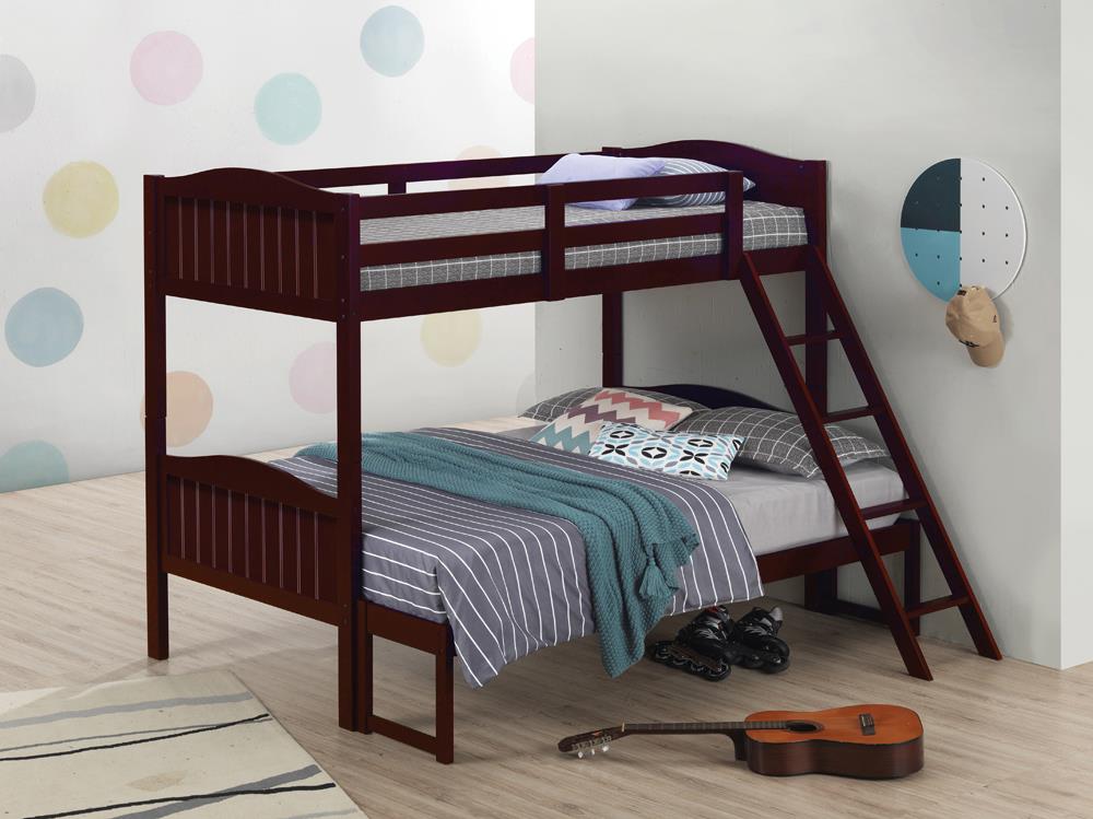 Littleton Twin/Full Bunk Bed with Ladder Espresso - What A Room