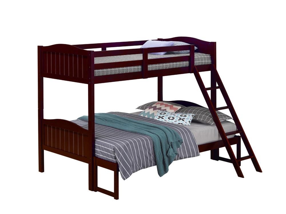 Littleton Twin/Full Bunk Bed with Ladder Espresso - What A Room