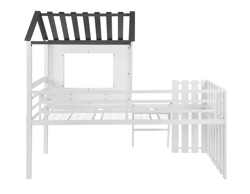 Timber House-designed Loft Bed White and Gunmetal - What A Room