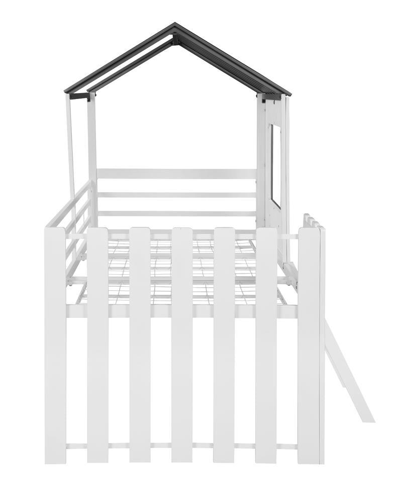Timber House-designed Loft Bed White and Gunmetal - What A Room