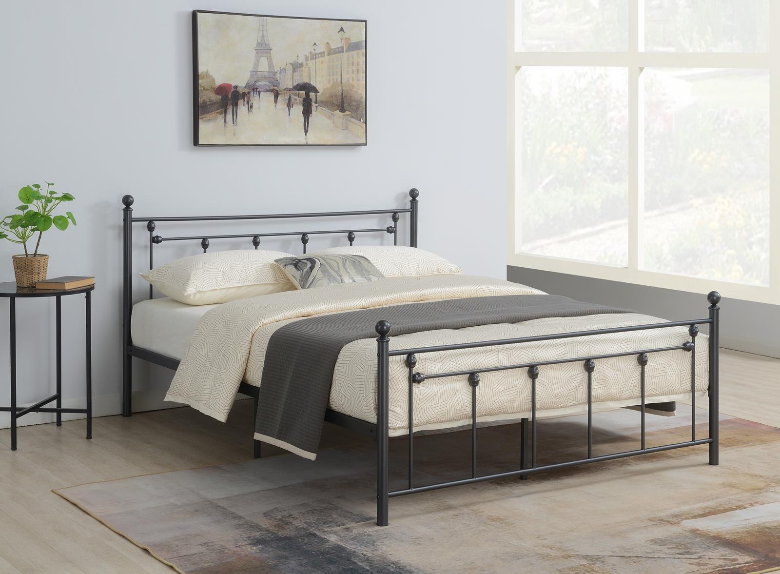 Canon Metal Slatted Headboard Platform Bed - What A Room