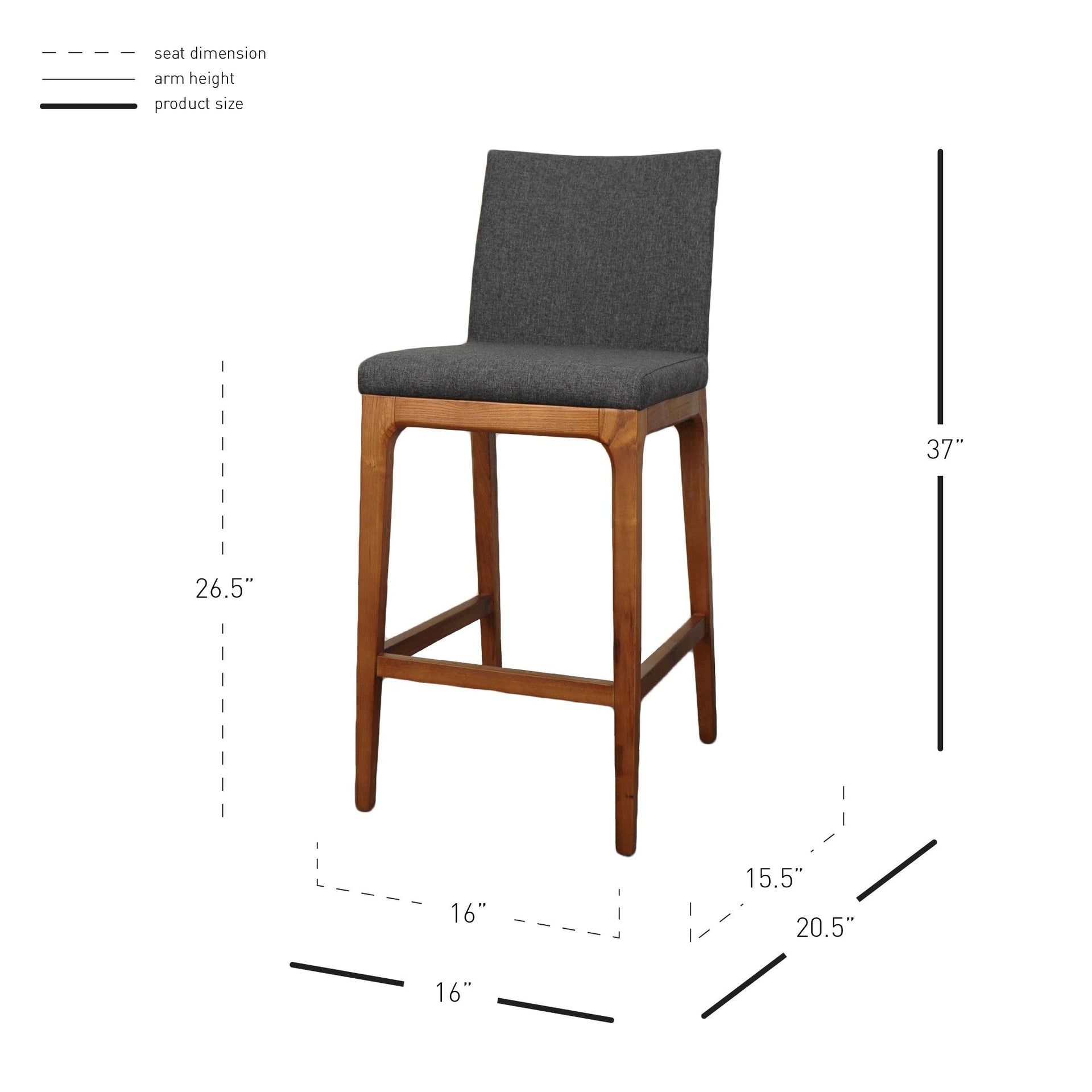 Devon Fabric Counter stool - What A Room