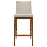 Devon KD Fabric Counter Stool Walnut Legs - What A Room