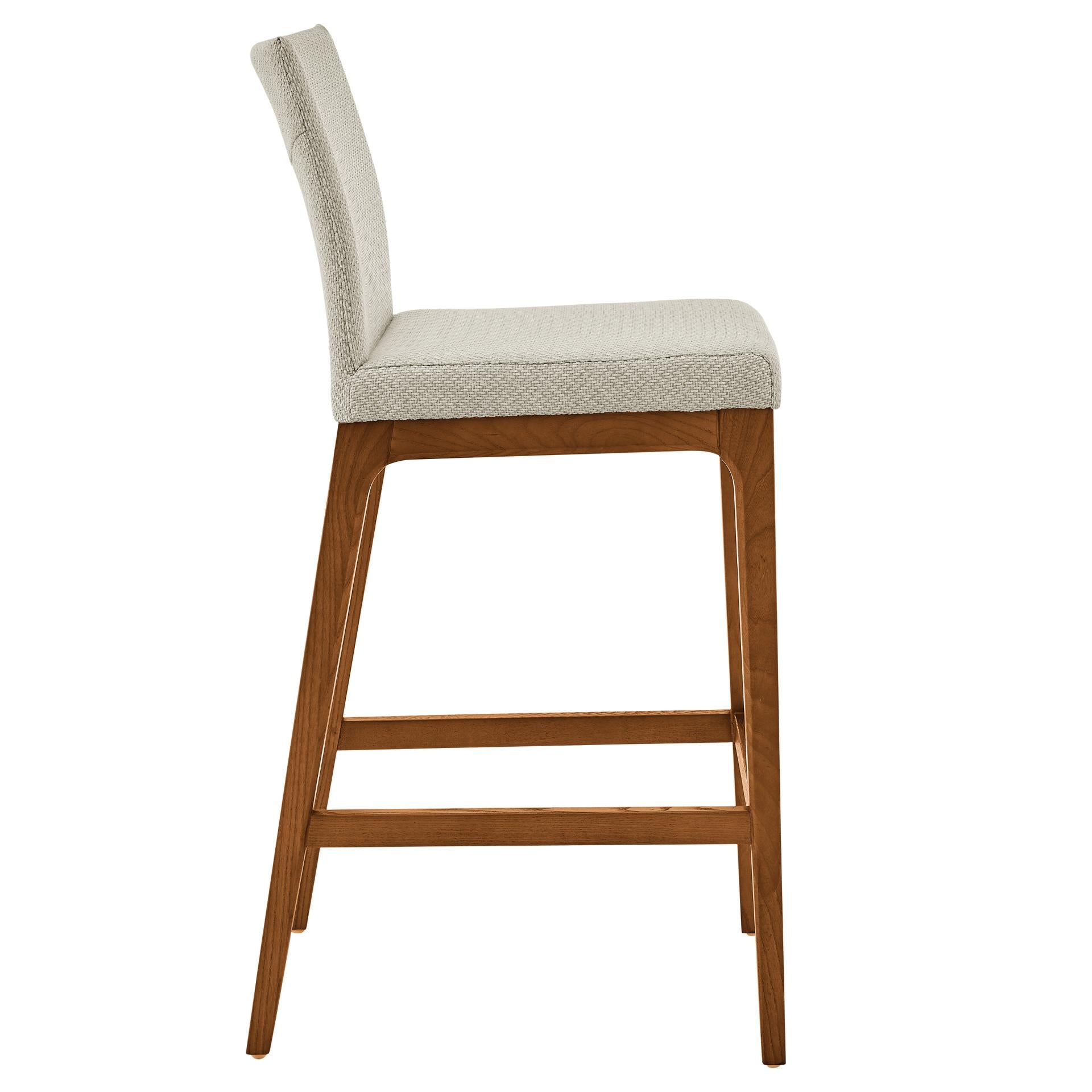 Devon KD Fabric Counter Stool Walnut Legs - What A Room