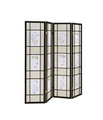 4-panel Floral Print Folding Screen Multi-color - What A Room