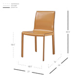 Gervin Recycled Leather Dining Side Chair - What A Room