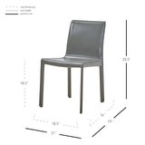 Gervin Recycled Leather Dining Side Chair - What A Room