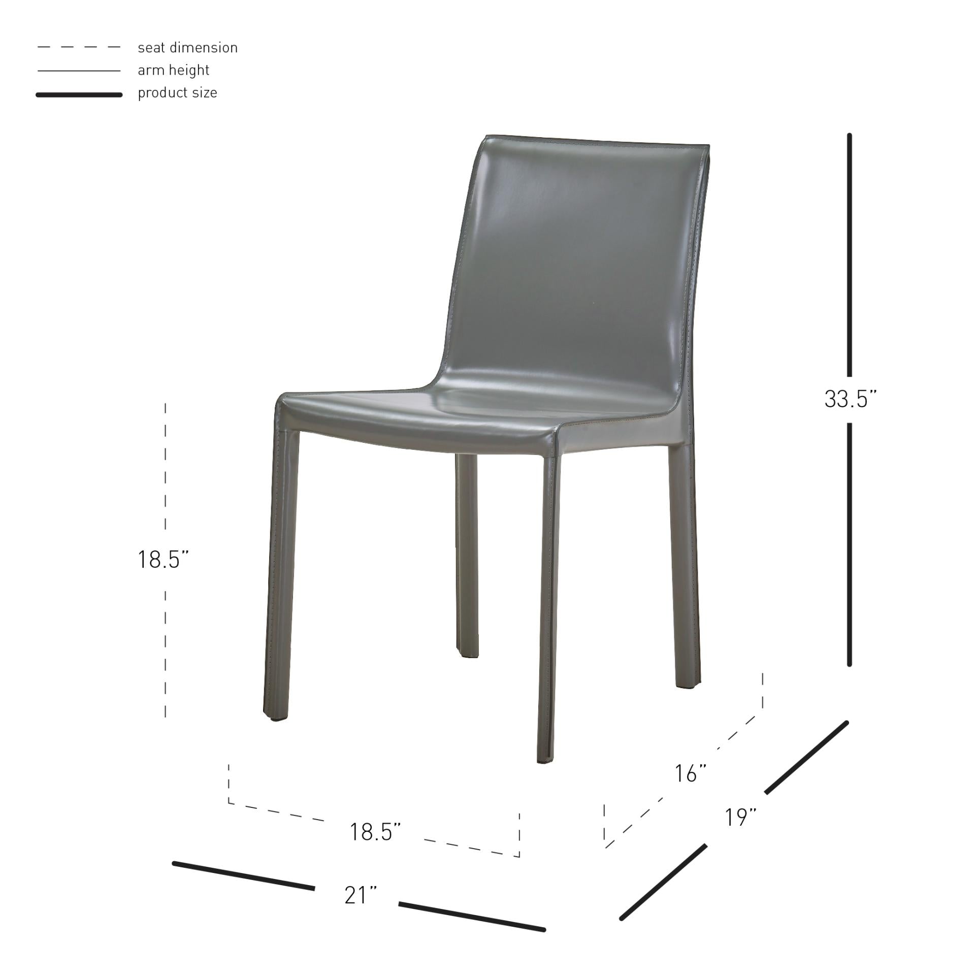 Gervin Recycled Leather Dining Side Chair - What A Room