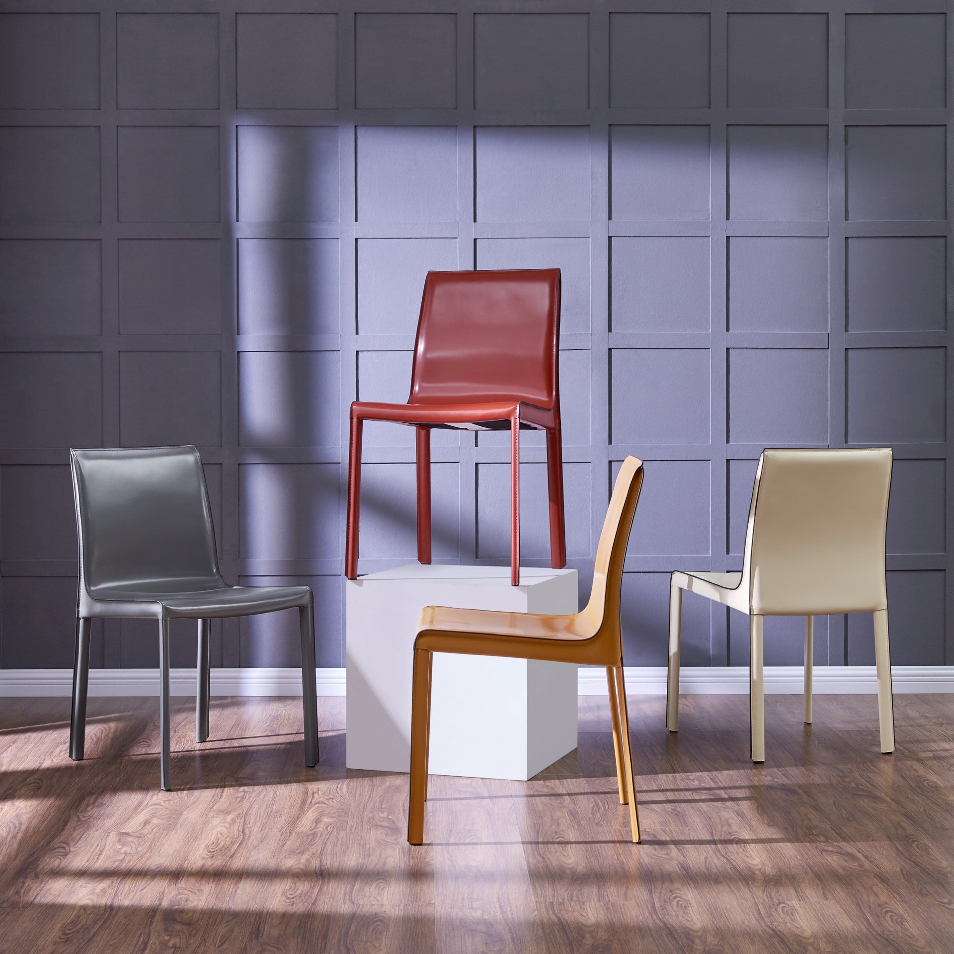 Gervin Recycled Leather Dining Side Chair - What A Room