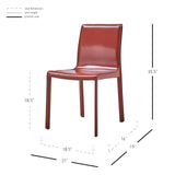 Gervin Recycled Leather Dining Side Chair - What A Room