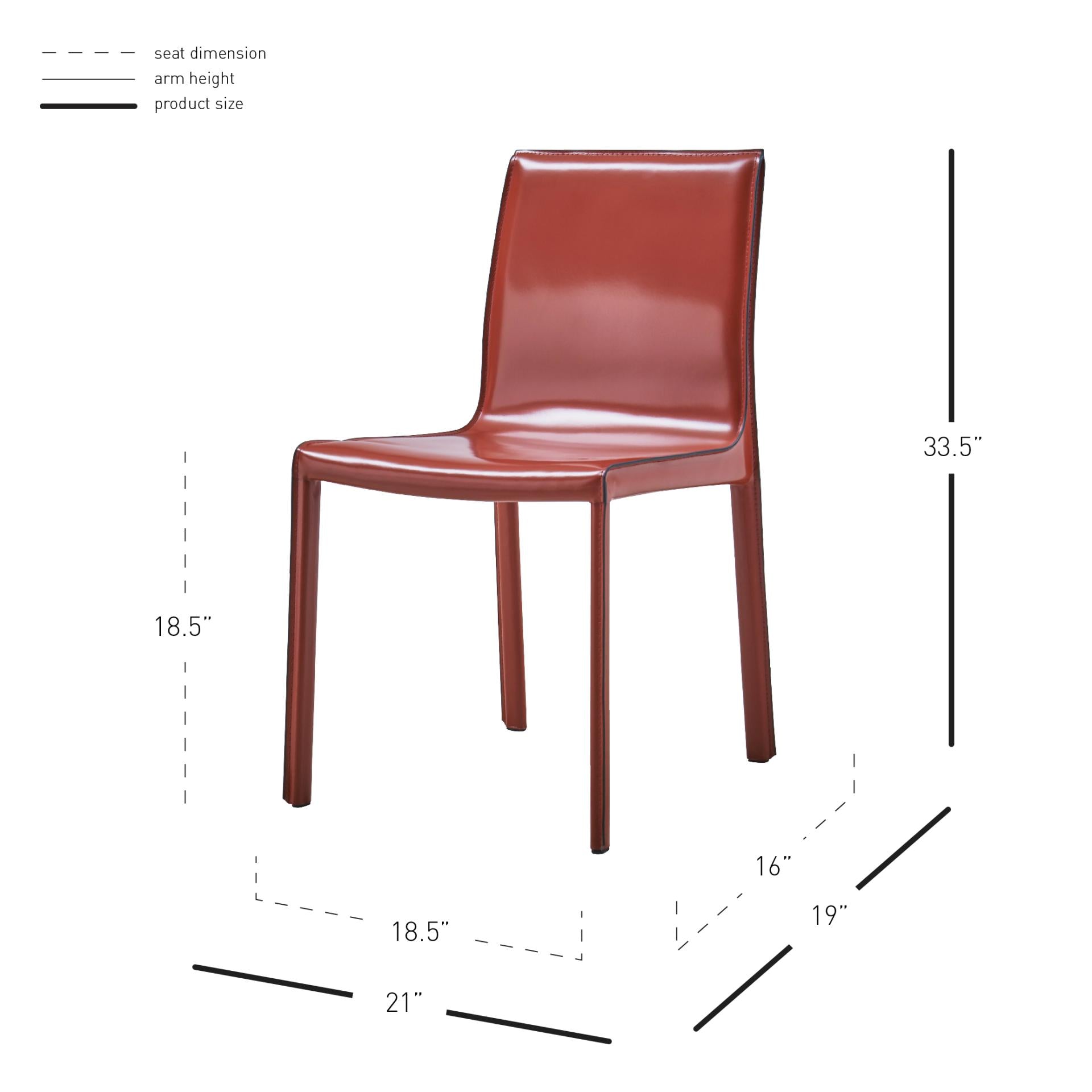 Gervin Recycled Leather Dining Side Chair - What A Room