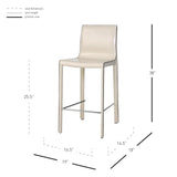 Gervin Recycled Leather Counter Stool - What A Room