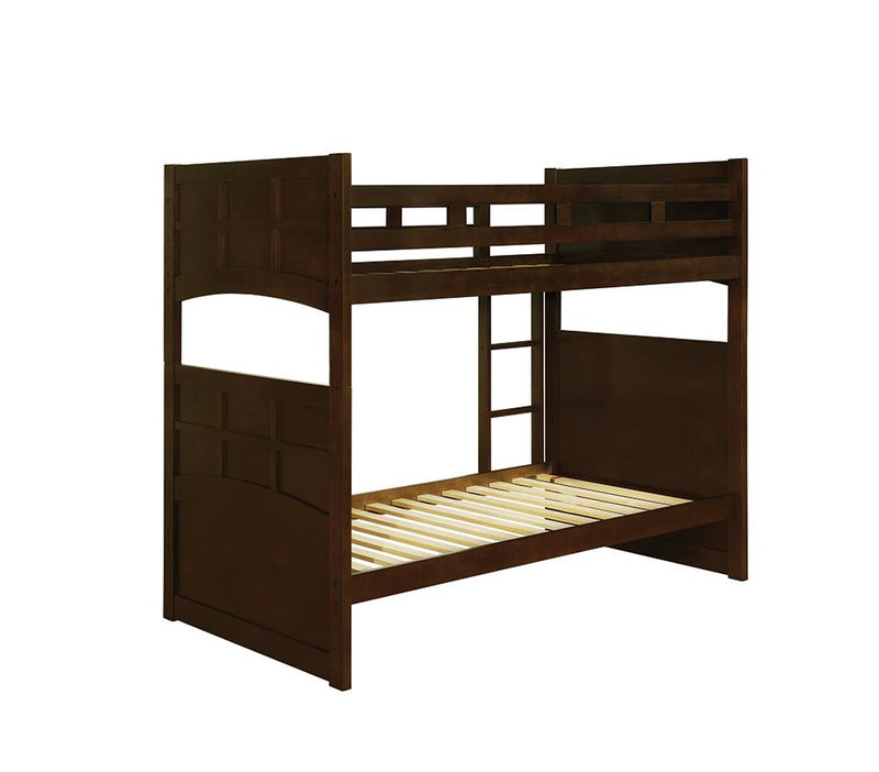 Jasper Twin over Twin Bunk Bed with Ladder Cappuccino - What A Room