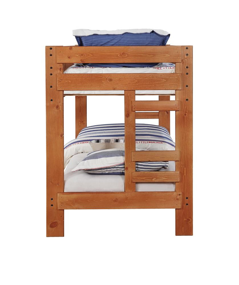 Wrangle Hill Twin over Twin Bunk Bed Amber Wash - What A Room